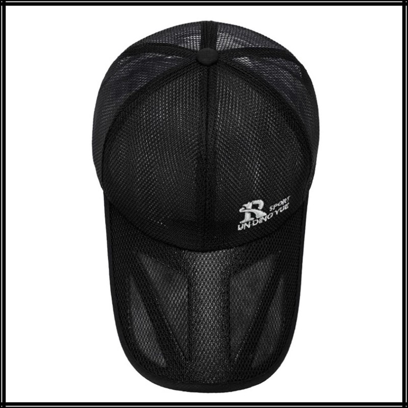 White Fang CA583 Mesh Cap, English Letters, Brim Hat, Sports,