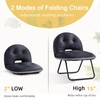 Bonzy Home Folding Faux Leather Accent Chair, Easy Clean Foldable