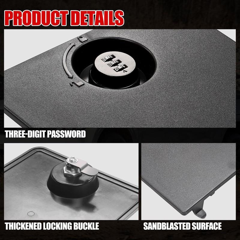 Mabett Bed Storage Bin Cover with Code Lock Compatible with