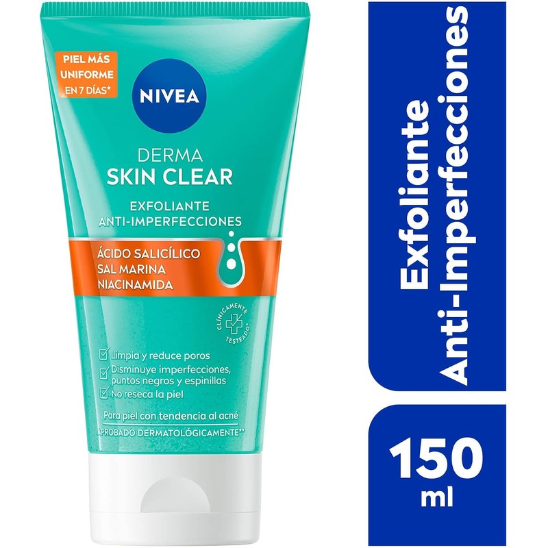 NIVEA Derma Skin Clear Gel Exfoliante Anti-imperfecciones 150 ml con