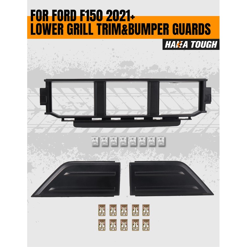 HAKA TOUGH Front Bumper Trim Center Cover Kit for Ford