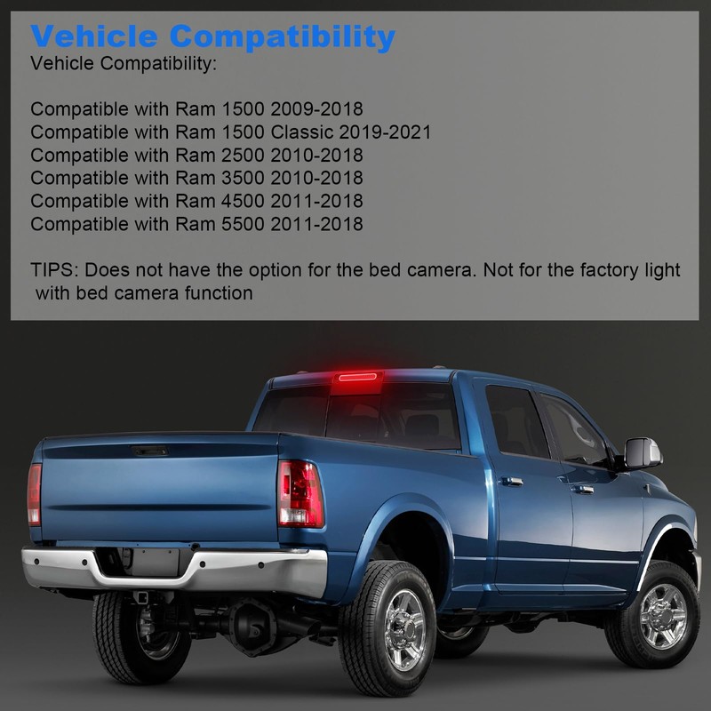 SHINEFIT LED Third 3rd Brake Light Compatible with Ram 1500