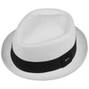 Lipodo Amatillo White Pork Pie Straw Hat - Diamond Hat