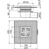 Floor Drain Horizontal 62 L/min Shower Drain Bathroom Drain Stainless