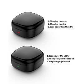 ELFEYE 600mAh Portable Charger for Oura Ring Gen3 - Size 6 - Upgraded Safety Mechanism Charge Case Black Charging Dock for Oura Ring Gen3 Heritage/Horizon