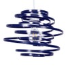 Modern Designer Dark Navy Midnight Blue Gloss Metal Double Ribbon