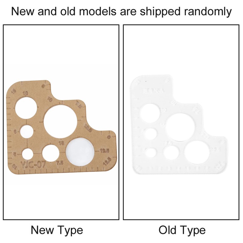 Acrylic Circle Template for Leather DIY, Round Corner Stitching Leather