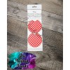 Unbranded Red Retro Checkered Patterned Print Car Coasters Set Of