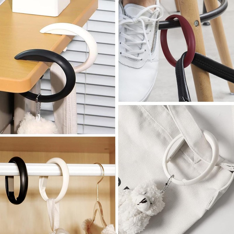 Round Purse Hooks for Tables and Bars, 3Pcs Round Handbag