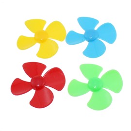 MTQY 20PCS Miniature DC Motor 2mm Shaft Propeller Plastic Four Blade Propeller Accessory Technology Making Windmill Model Suitable for Mini Fan Electric Remote Control Boat