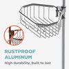 Zenna Home Tension Pole Shower Caddy Corner Organizer, Adjustable Standing