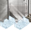 4-Pack Silicone Shower Door Bumpers - Non-Yellowing Opaque Anti-Collision Stoppers