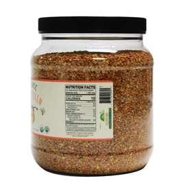 Greenbow Organic Bee Pollen - 100% USDA Certified Organic, Non-GMO, Halal, Kosher Certified, Pure & Natural Bee Pollen - Superfood Packed with Proteins, Vitamins & Minerals - Gluten Free - 1,000g