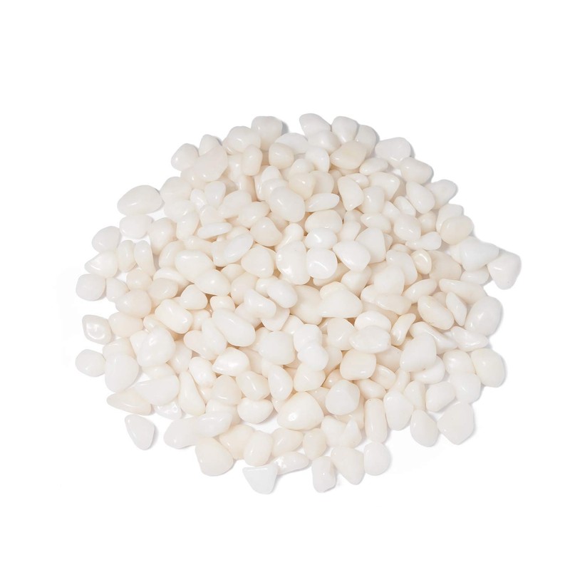 GASPRO 10 lbs White Pebbles for Plants, Vases, and Landscaping