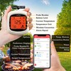 Nutrichef Bluetooth Meat Thermometer for Grilling and Smoking with 4