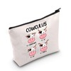 PLITI Funny Math Teacher Gifts Cow Lover Makeup Bag Mathematics