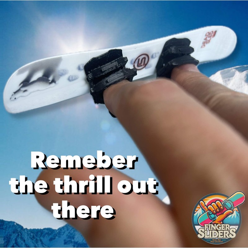 CRAFTED INGENUITY Finger Sliders Dead Sled Mini Snowboard – Finger