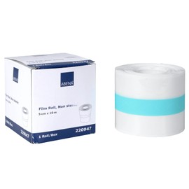 ABENA Folienverband, 10m x 5cm, 1 Stück, Filmverband, Filmrolle, Wundverband, Pflaster, Transparent, Latexfrei, Unsteril