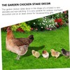 BESPORTBLE 1set Lawn Chicken Stake Garden Decoration for Yards Hen