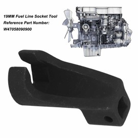19MM Fuel Injector Line Socket, 19MM High Pressure Fuel Line Socket Tool W47058090900 Replacement for Detroit DD13 DD15 DD16