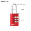 NBYT Aluminum Alloy Combination Lock 3 Digit Padlock for Luggage