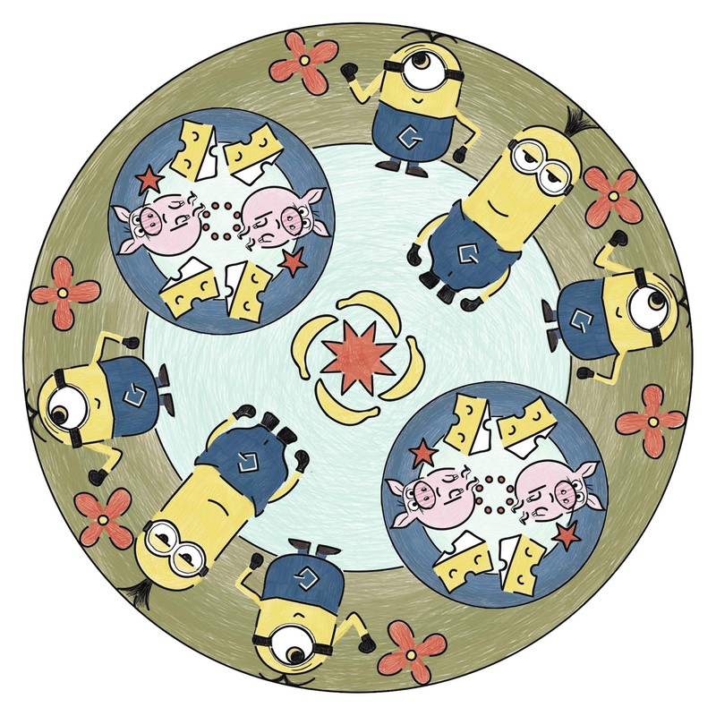 Ravensburger 29996 – Mandala Designer Midi Minions