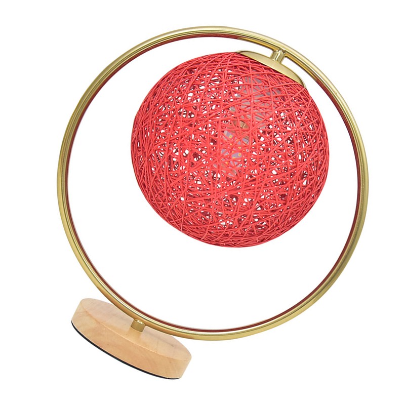 Round Vine Ball Table Lamp Romantic Decorative Night Light for