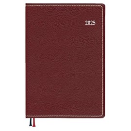 Daigo E8437 2025 Schedule Book, Appointment Weekly, Vertical A6, Red, Begins December 2024