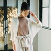 [Aqua Garage] AquaGarage long type bolero cardigan, natural, long: M