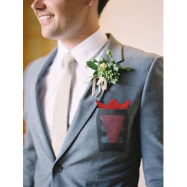 Mantieqingway Red Pocket Square Holder for Men Solid Color Pocket Squares Handkerchiefs for Men Formal Wedding Church Travely