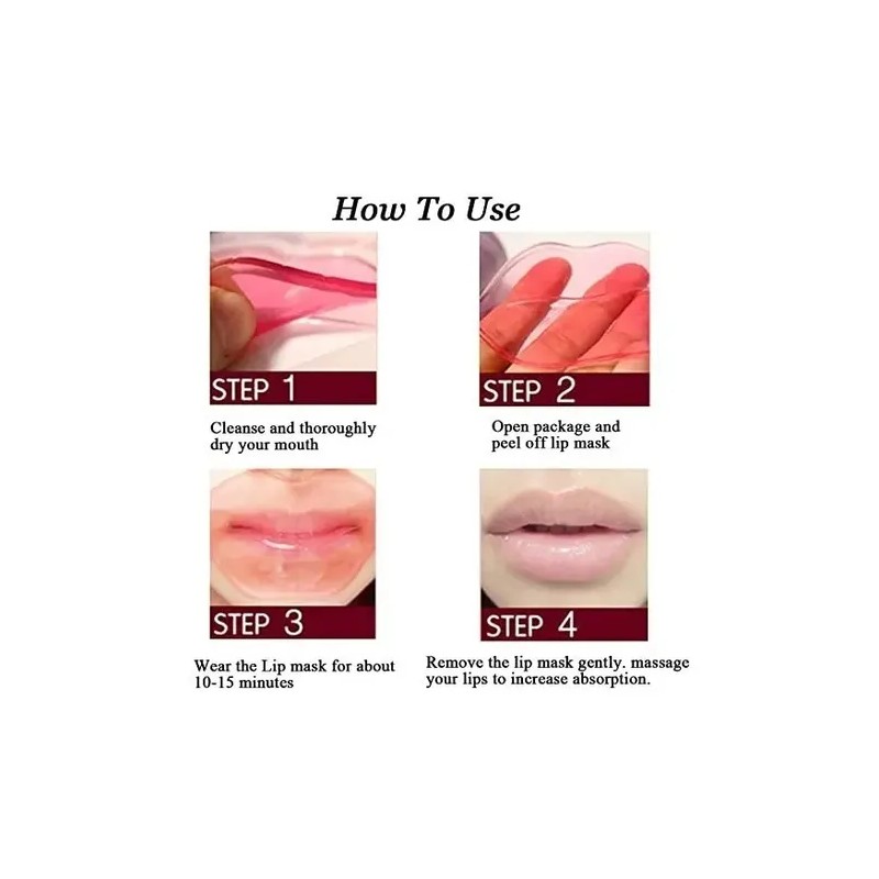 Parches Colágeno Para Labios Hidratante Lip Collagen Patches Hydrating Mask,