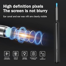 Eliminacin de cera de odos, limpiador de odos con cmara, kit de eliminacin de cera de odos con cmara de odo HD 1080P y 6 luces LED, kit de eliminacin 