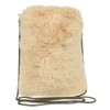 Girly Handbags Pearl Fur Clutch Bag, khaki