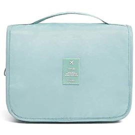 ALCIONO Makeup Hand Bag-Cosmetic Bag-Brush Holder-Travel Organizer-Shaving Kit Organizer- Toiletry wash bag-Compact-Fashionable-Makeup Storage Box-Daily Storage Organizer-Light Blue