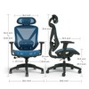 Staples Dexley Ergonomic Mesh Swivel Task Chair, Blue (UN59375)