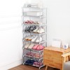 Fouews Small Shoe Rack, Narrow Stackable Shoe Shelf Organizer for