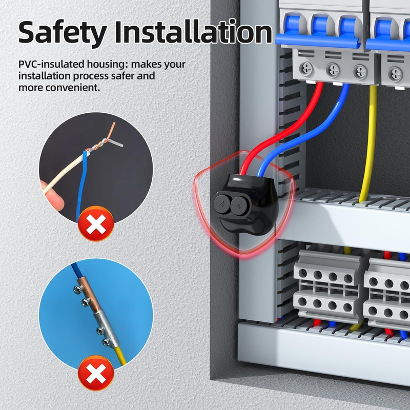 DaierTek Conector de empalme aislado en línea 4AWG
