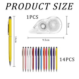 14 Pieces Of Stylus Pens And 1 Piece Of Correction Tape, Handwriting Capacitive Pens, Tablet Pens, Writing Tools, Multifunctional Pens