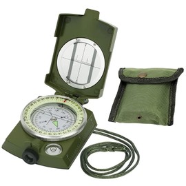 Outdoor Military Marching Compass, EUBSWA Professional Compass Bearing Compass Pocket Compass for Hunting Hiking Activities Camping Compass, Waterproof and Shockproof