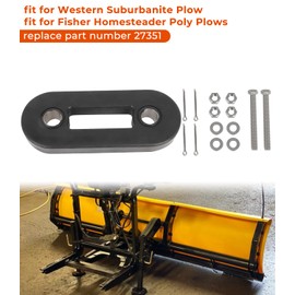 Plow Spring for Fisher Homesteader Plows | for Western Suburbanite plow, Elastomeric Rubber Trip Spring Kit, Replaces for Western Fisher 27351 (1PC Spring, Including Hardware)