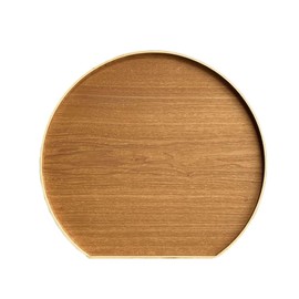 Yamaga Lacquerware Store, Non-slip, Wooden, Half-moon Tray, Non-Slip, Convenient, Placemat, Tray, Stylish, New Year's, Breakfast, Cafe, Japanese Food, Morning (Shiraki)