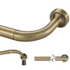 Antique Bronze Curtain Rod - 28-56" with 1" Diameter Discs,