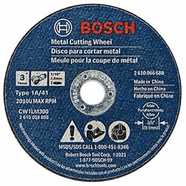 Bosch CW1LM300 3" x .1/16" 3/8" Arbor Type 1 Metal Cutting Wheel