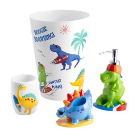 Allure Home Creation Allure Home Creation Surfin' Dino 4-Piece Bathroom Accessory Set
