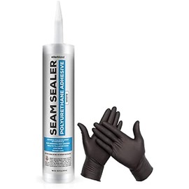 Polyurethane Seam Sealer Automotive Compound Kit - Durable & Flexible Auto Body Filler - Seam & Joint Compound for Bare, Primed or Painted Surfaces - Automotive Seam Sealer White - RV Roof Sealant