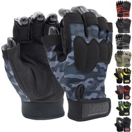 MRX Workout Gloves for Men and Women Breathable, Snug-Fit Exercise Gloves for Weight Lifting, Cycling, Gym Training & Outdoor Activities|Black XL
