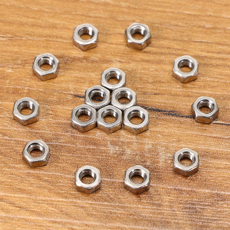 Shapenty 70PCS Small Stainless Steel Nuts Female Thread Screw Hex