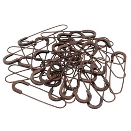 YOKIVE 35 Stück Sicherheitsnadeln, Metall Große Sicherheitsnadeln Clips, Halten Fixiert Sicherheitsnadel, Ideal für Büro, Kunst, Zuhause, Täglicher Gebrauch (Kupferton, 3,15 Zoll)