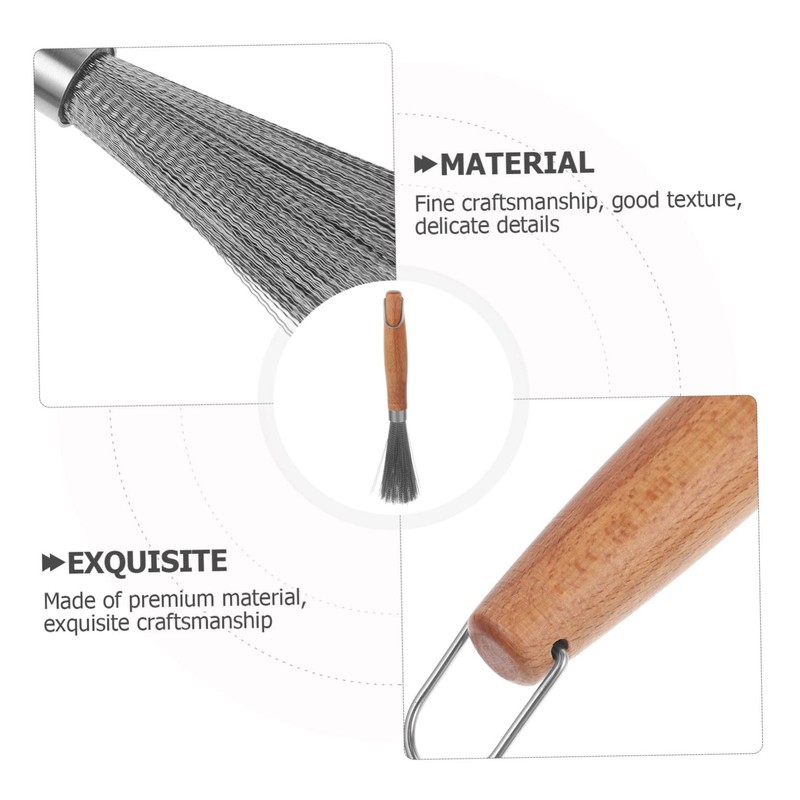 Kisangel 2pcs Cookware Washing Brush Stainless Steel Scrub Brush Pot