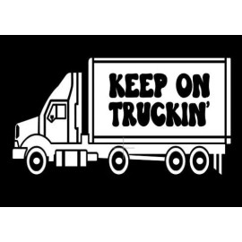 Permanent Vinyl KEEP on TRUCKIN' Vinyl Sticker